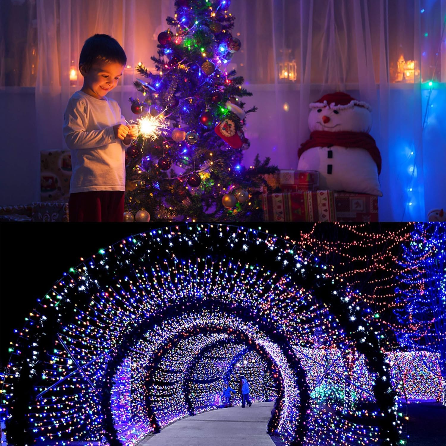 Multicolor LED Curtain String Lights 10M – Waterproof Fairy Lights with 400 LEDs & Multiple Modes