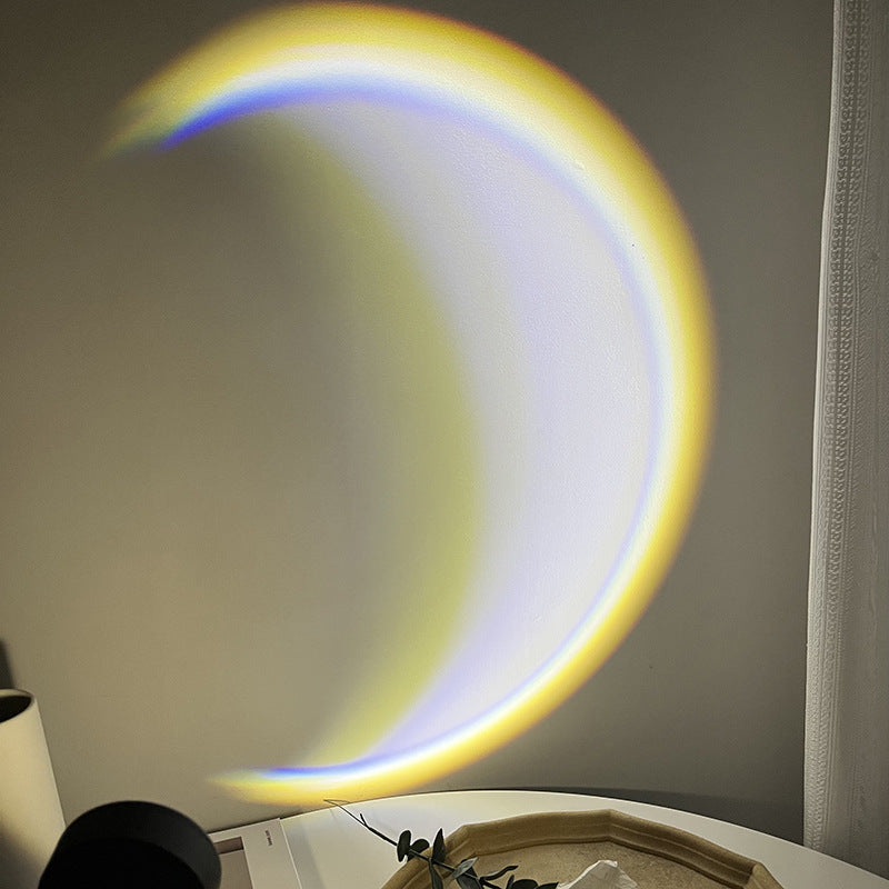 INS USB Moon Lamp LED Rainbow Sunset Projector – Neon Night Light for Bedroom Decor