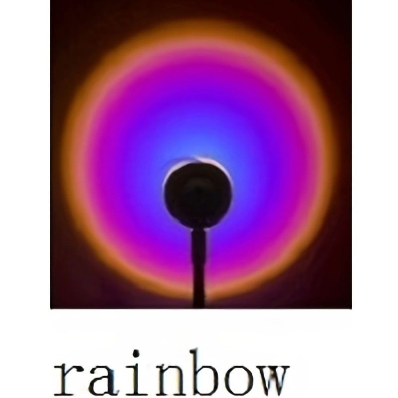 USB Sunset Projection Light – LED Rainbow Neon Photography & Atmosphere Lamp