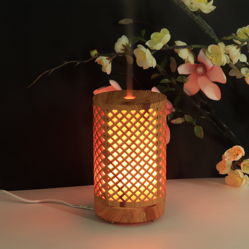Creative 100ML Wood Grain Humidifier – Ultrasonic Aroma Essential Oil Diffuser