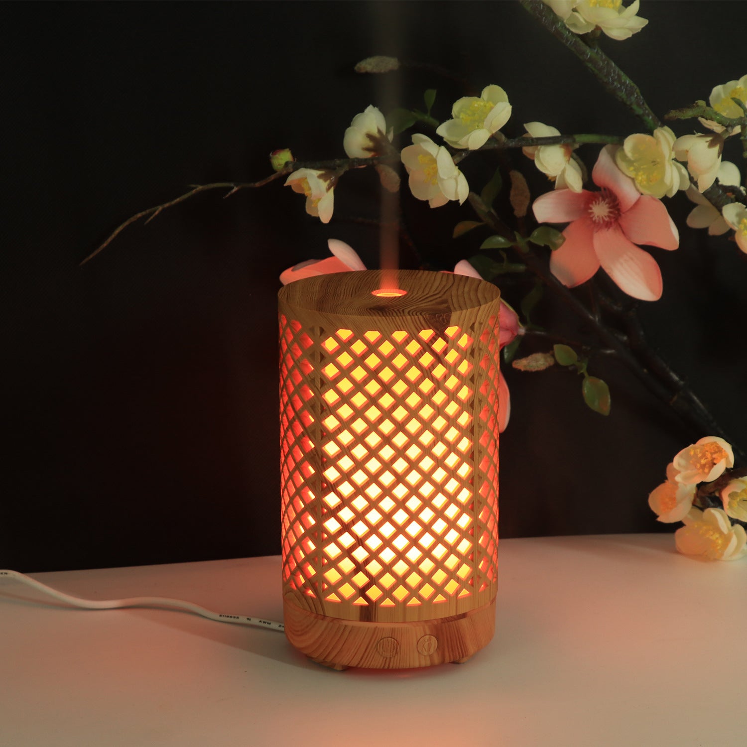 Creative 100ML Wood Grain Humidifier – Ultrasonic Aroma Essential Oil Diffuser