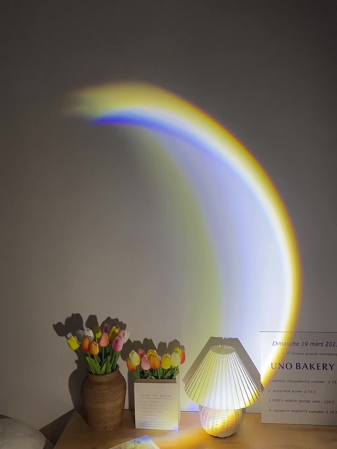 INS USB Moon Lamp LED Rainbow Sunset Projector – Neon Night Light for Bedroom Decor